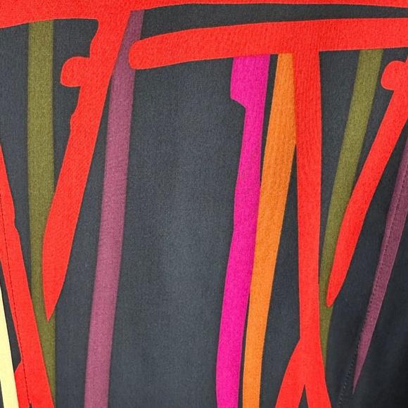 Women's Diane von Furstenberg Blue and Red Shirt Dress Size 8 - Picture 5 of 5